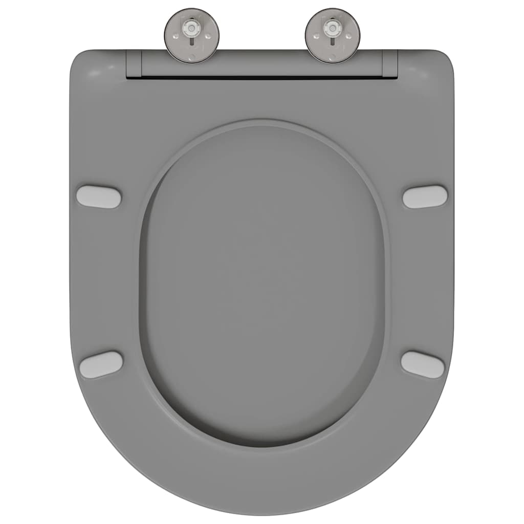Toilettensitz Grau 47 x 36 x 3,4 cm Duroplast