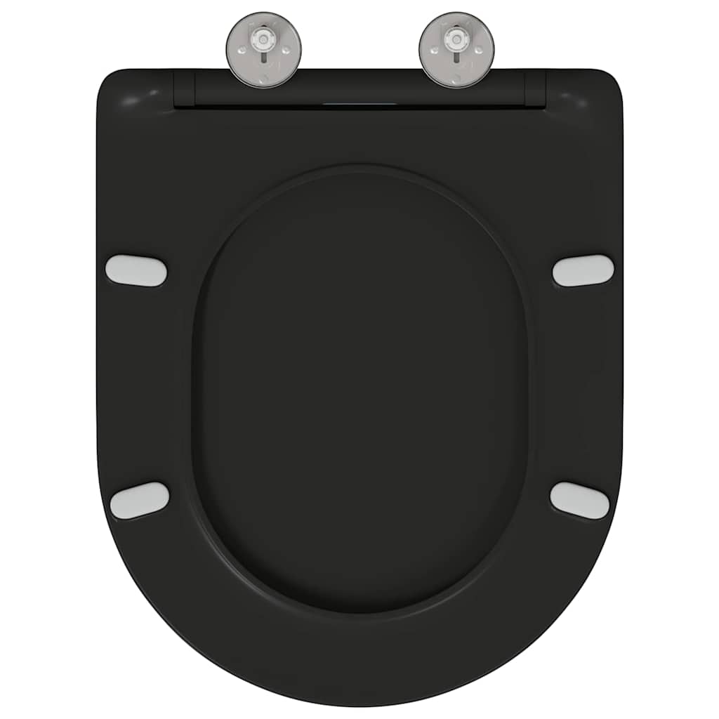 Toilettensitz Schwarz 47 x 36 x 3,4 cm Duroplast