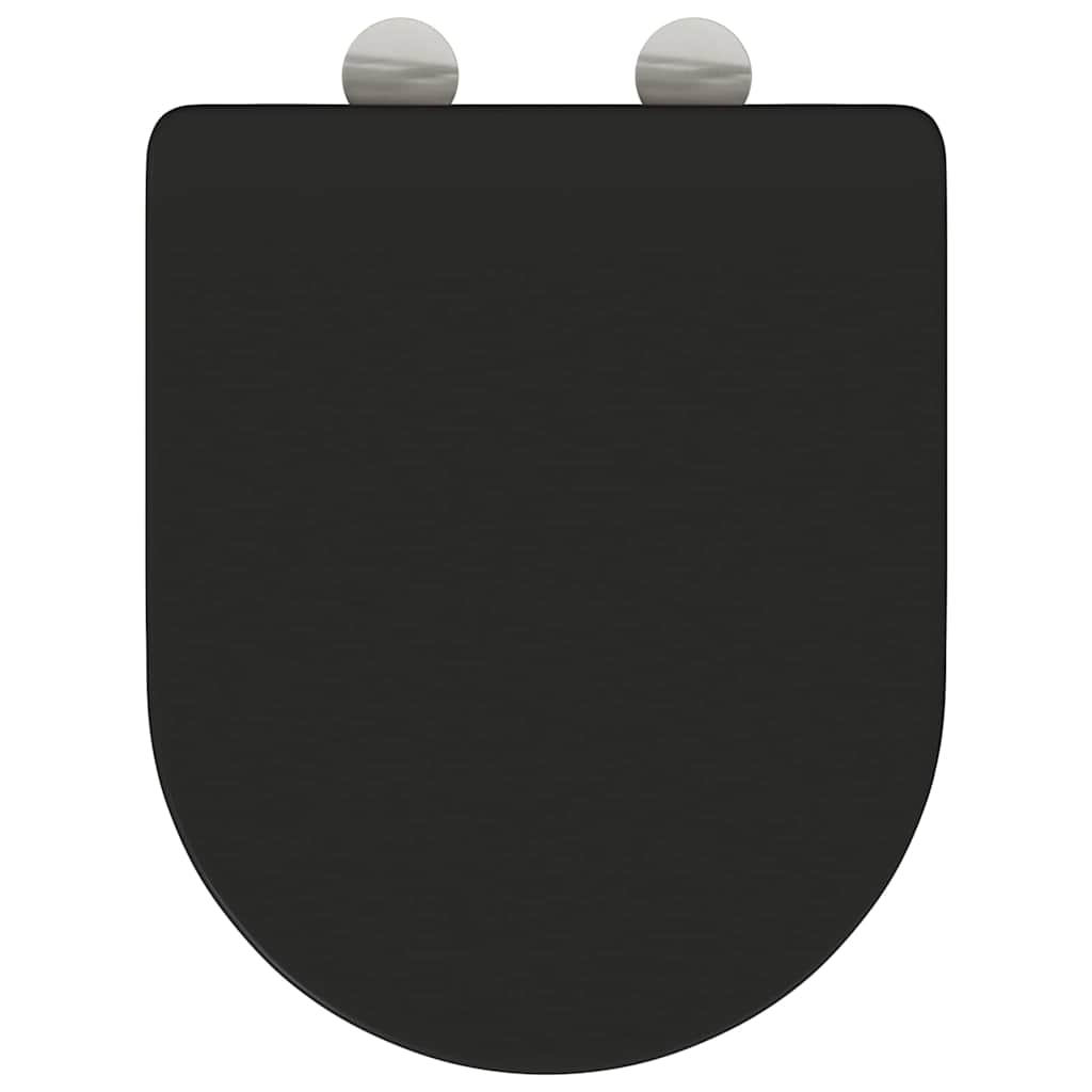 Toilettensitz Schwarz 47 x 36 x 3,4 cm Duroplast