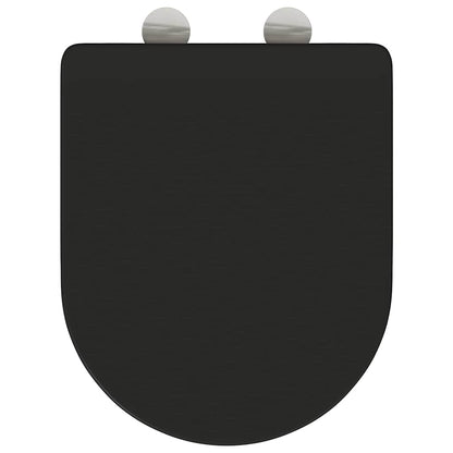 Toilettensitz Schwarz 47 x 36 x 3,4 cm Duroplast