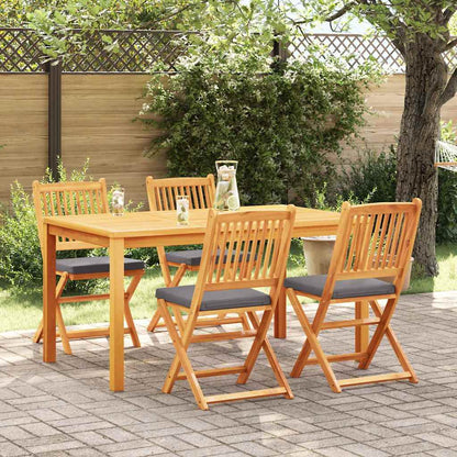 vidaXL Klappstuhl 4 pcs Grau 49 x 57,5 x 92 cm Massivholz Akazie