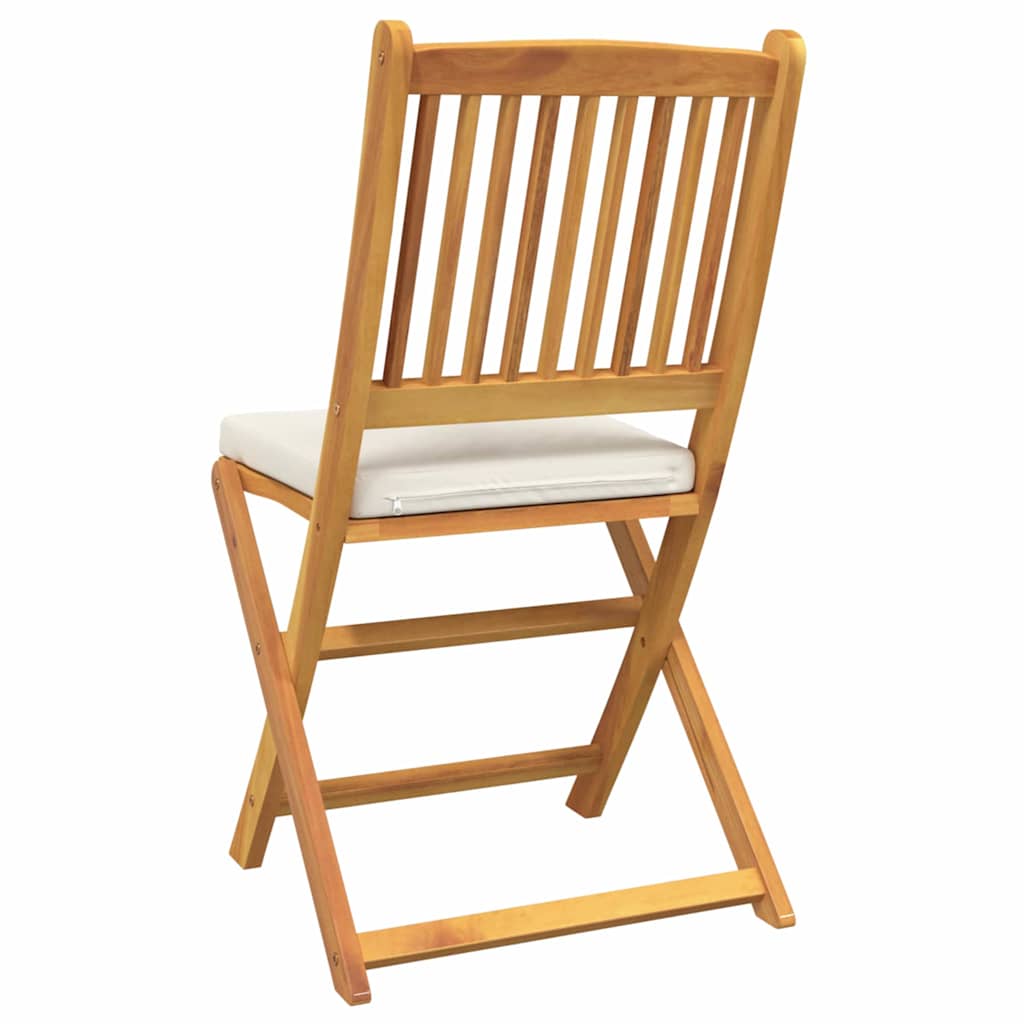 vidaXL Klappstuhl 6 pcs Weiß 49 x 57,5 x 92 cm Massivholz Akazie