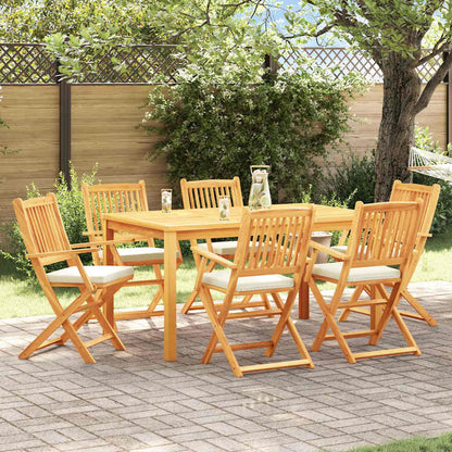 vidaXL Klappstuhl 6 pcs Weiß 49 x 57,5 x 92 cm Massivholz Akazie