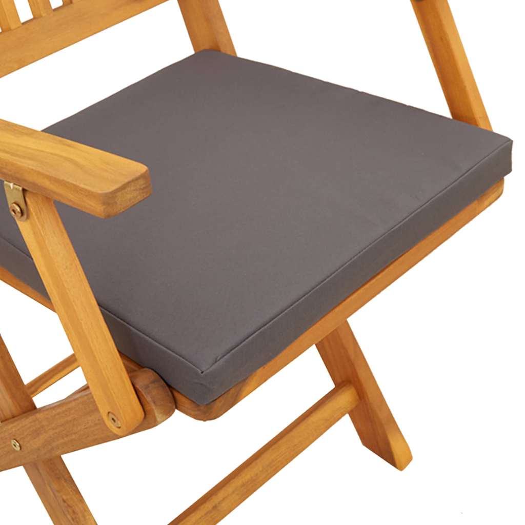 vidaXL Klappstuhl 6 pcs Grau 49 x 57,5 x 92 cm Massivholz Akazie