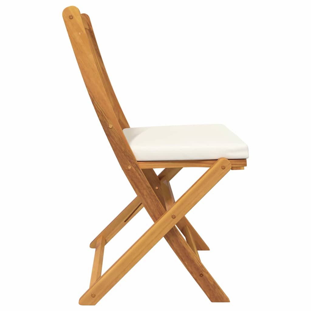 vidaXL Klappstuhl 8 pcs Weiß 49 x 57,5 x 92 cm Massivholz Akazie