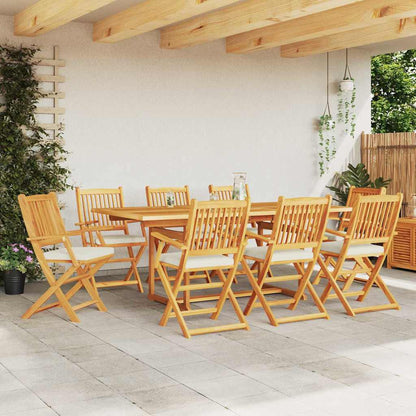 vidaXL Klappstuhl 8 pcs Weiß 49 x 57,5 x 92 cm Massivholz Akazie