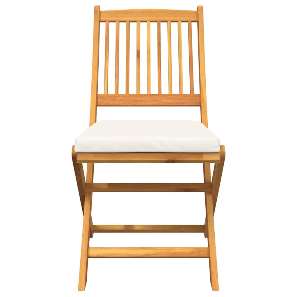 vidaXL Klappstuhl 8 pcs Weiß 49 x 57,5 x 92 cm Massivholz Akazie