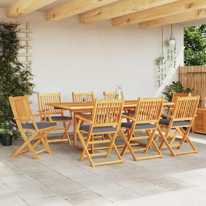 vidaXL Klappstuhl 8 pcs Grau 49 x 57,5 x 92 cm Massivholz Akazie