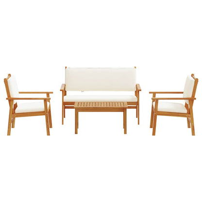 vidaXL Gartensofa-set 4 pcs Braun 120 x 65,5 x 79 cm Massivholz Akazie
