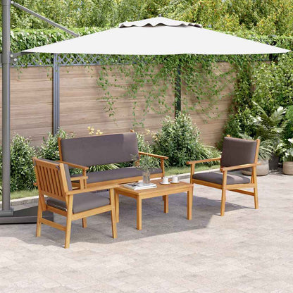 vidaXL Salon de jardin 4 pcs Marron 120 x 65,5 x 79 cm Bois d'acacia massif