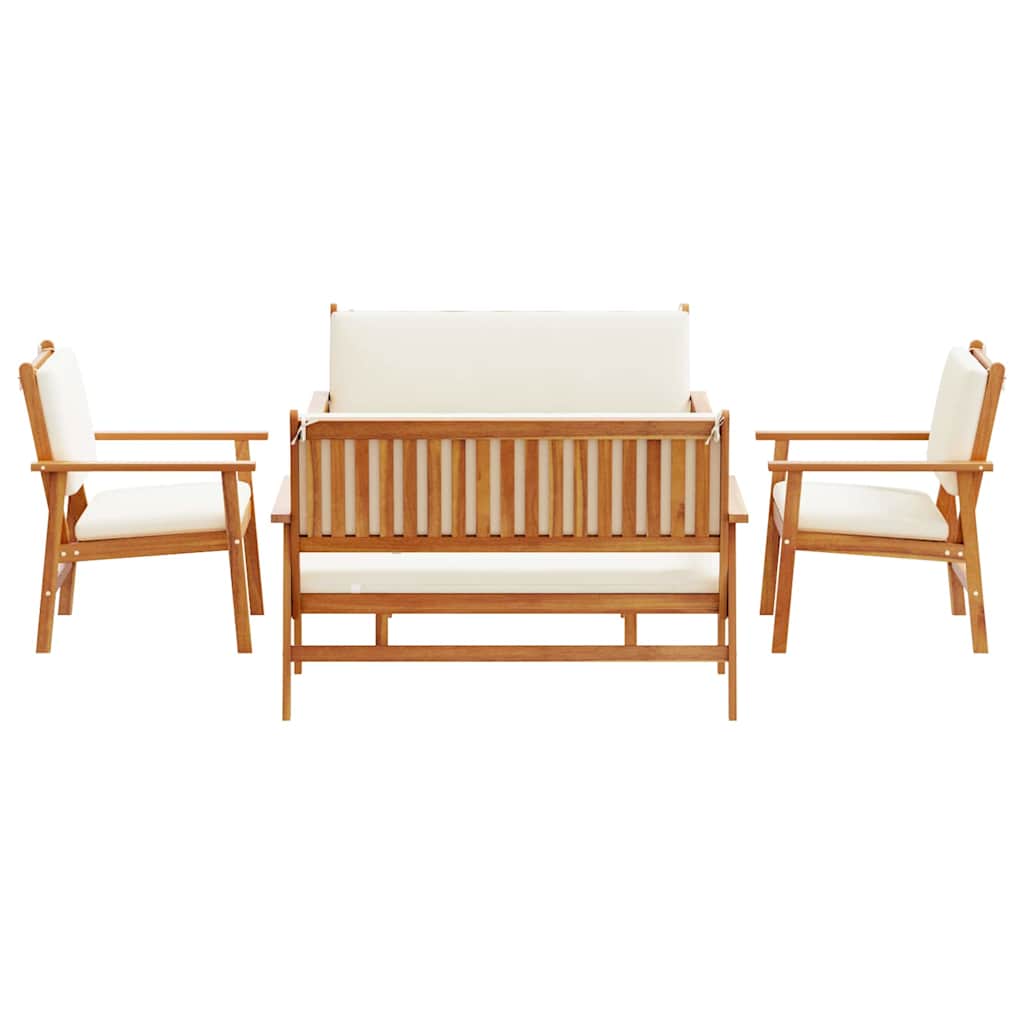 vidaXL Gartensofa-set 5 pcs Braun Massivholz Akazie