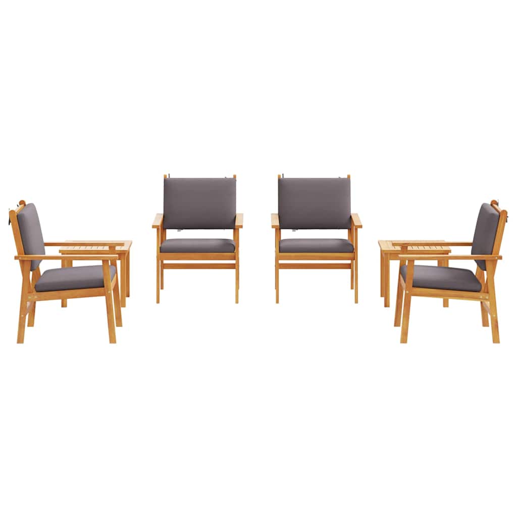 Gartensofa-set 6 pcs Braun Massivholz Akazie