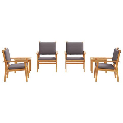 Gartensofa-set 6 pcs Braun Massivholz Akazie