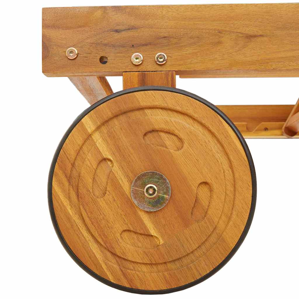 Sonnenliege 3 pcs Beige Massivholz Akazie