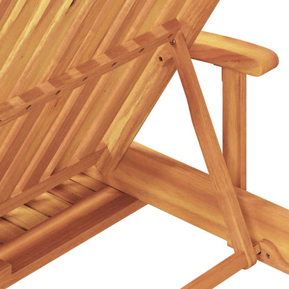 Sonnenliege 3 pcs Beige Massivholz Akazie