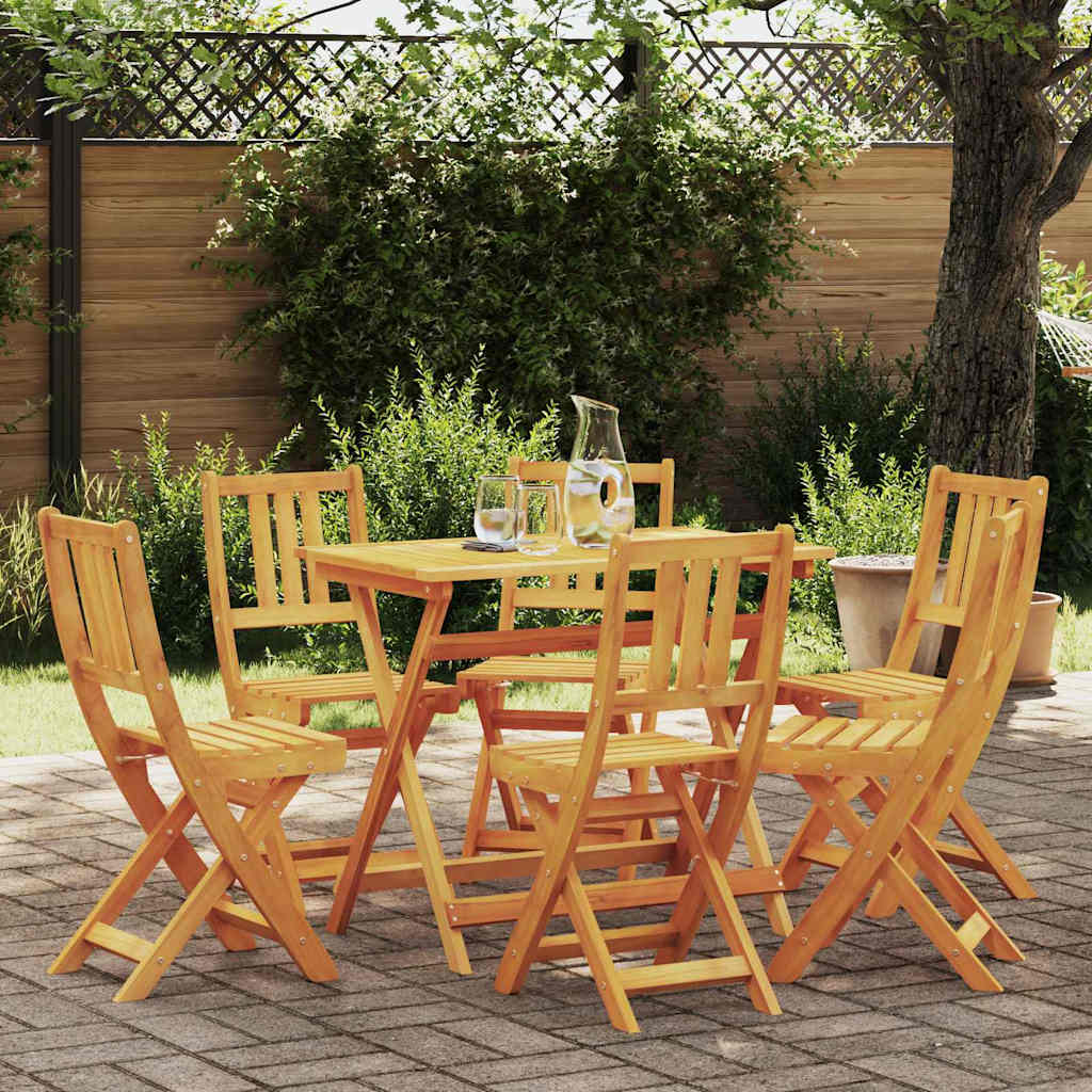 vidaXL Gartenstuhl 6 pcs Öl-Natur 40 x 42 x 85 cm Massivholz Akazie