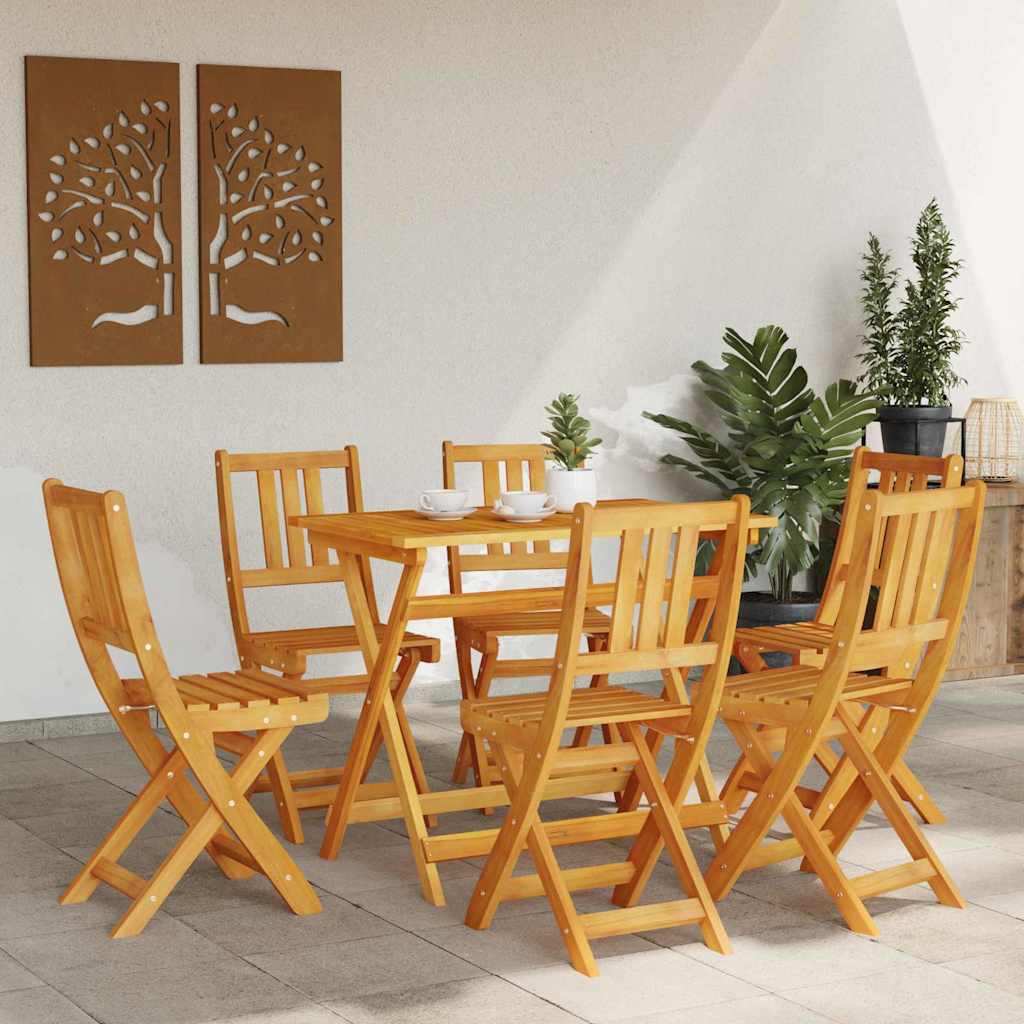 vidaXL Gartenstuhl 6 pcs Öl-Natur 40 x 42 x 85 cm Massivholz Akazie