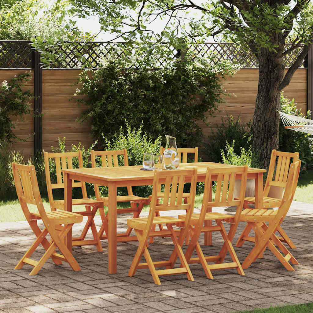 vidaXL Gartenstuhl 8 pcs Öl-Natur 40 x 42 x 85 cm Massivholz Akazie