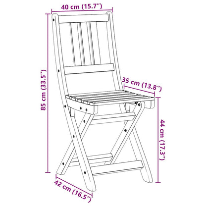 vidaXL Gartenstuhl 8 pcs Öl-Natur 40 x 42 x 85 cm Massivholz Akazie