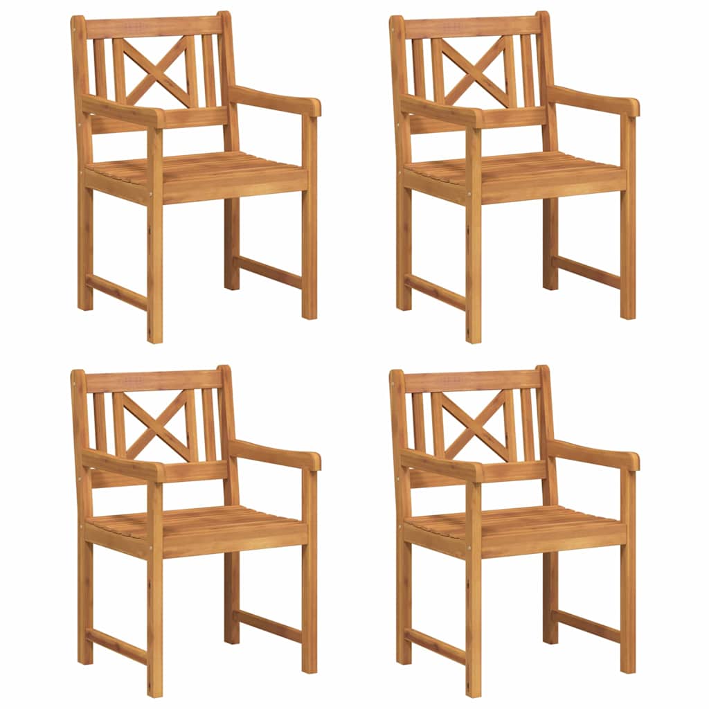 vidaXL Gartenstuhl 4 pcs 56 x 56 x 90 cm Massivholz Akazie