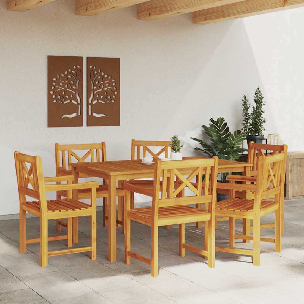 vidaXL Gartenstuhl 6 pcs 56 x 56 x 90 cm Massivholz Akazie