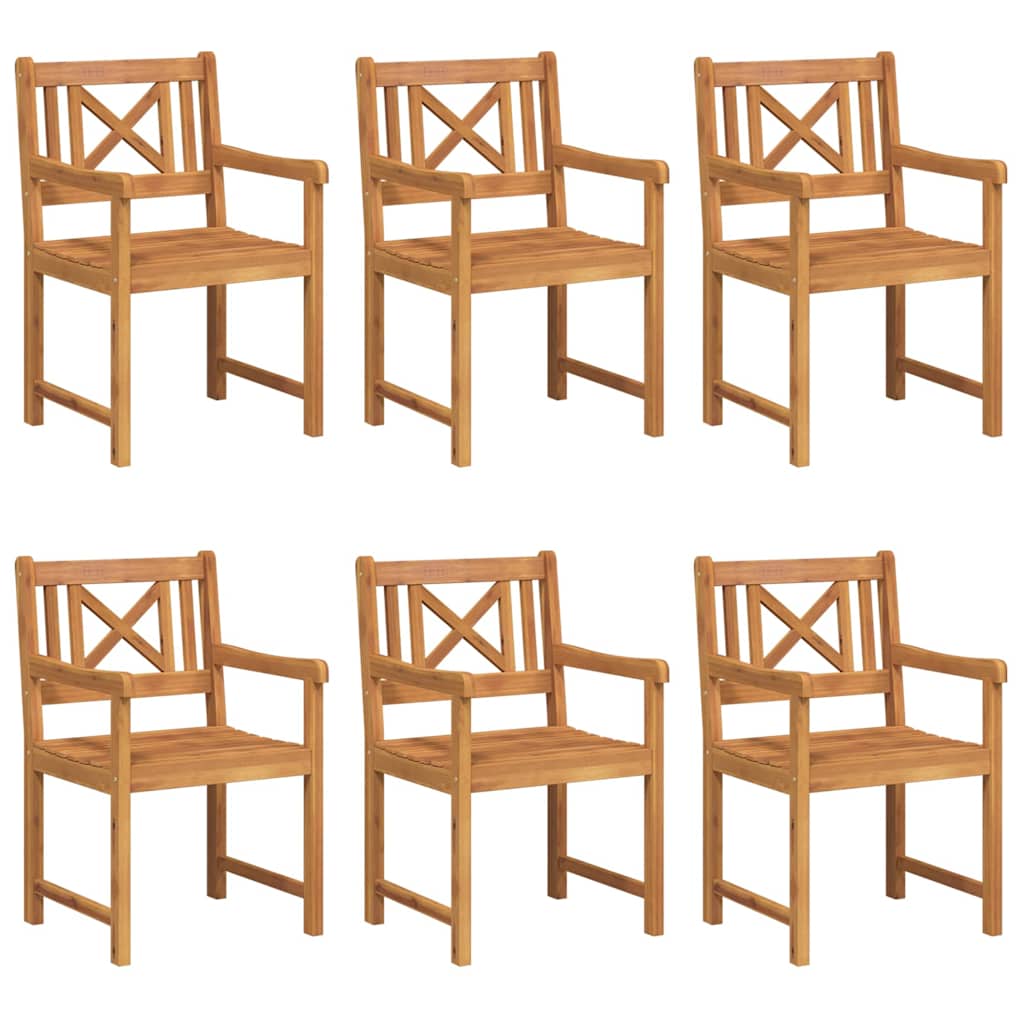 vidaXL Gartenstuhl 6 pcs 56 x 56 x 90 cm Massivholz Akazie