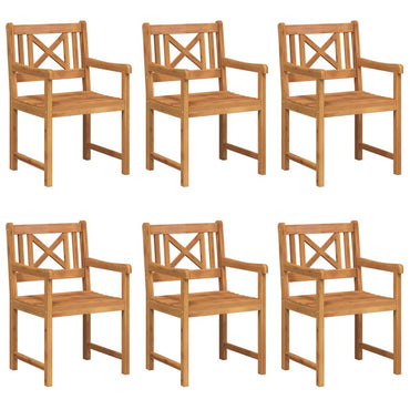 vidaXL Gartenstuhl 6 pcs 56 x 56 x 90 cm Massivholz Akazie