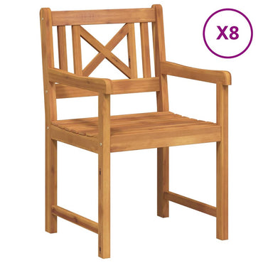 vidaXL Gartenstuhl 8 pcs 56 x 56 x 90 cm Massivholz Akazie