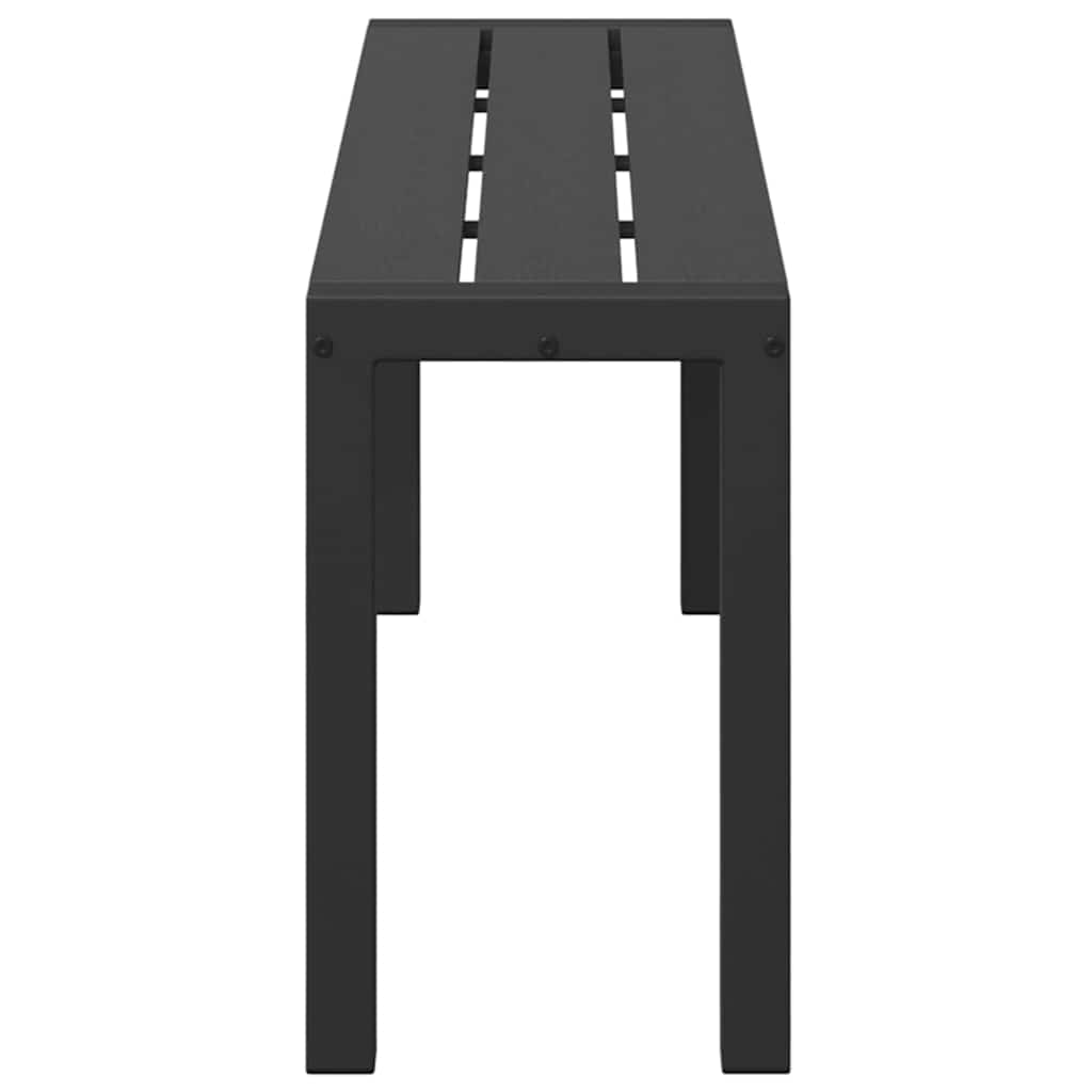 Gartenbank Schwarz 100 x 28 x 45 cm Stahl