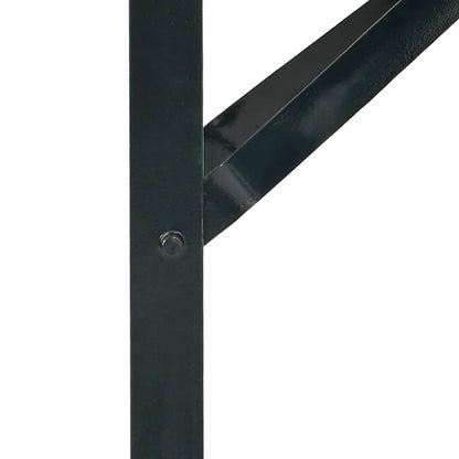 vidaXL Bier Tischbein 2 pcs Schwarz 39 x 3 x 75 cm