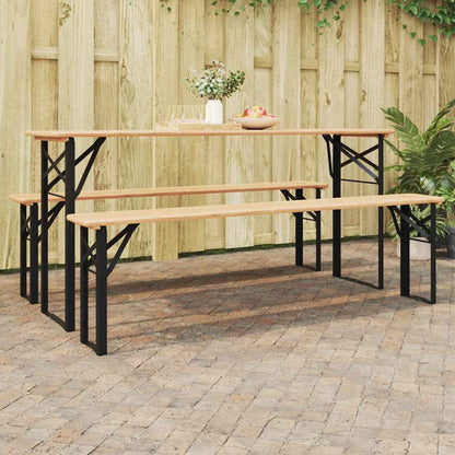 vidaXL Bier Tischbein 2 pcs Schwarz 39 x 3 x 75 cm