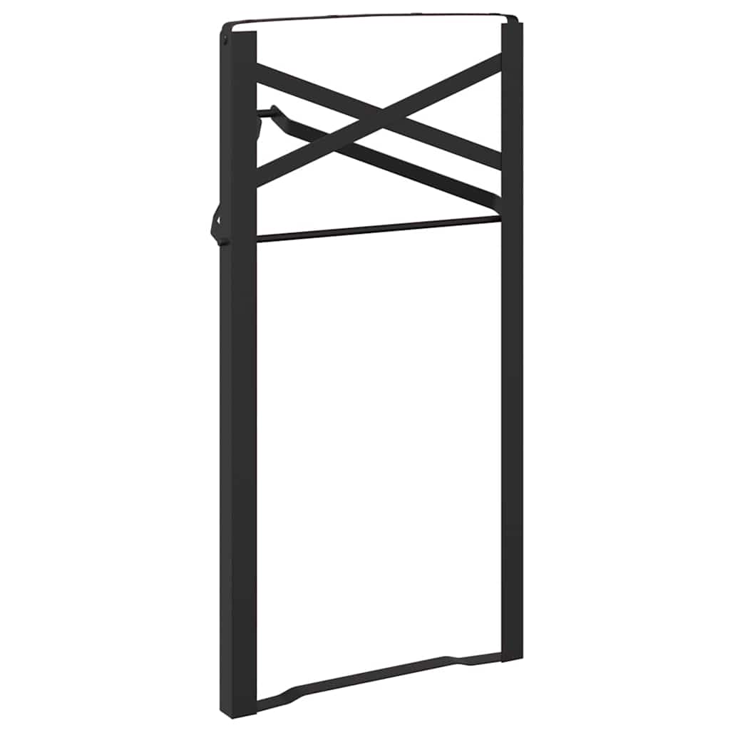 vidaXL Bier Tischbein 2 pcs Schwarz 39 x 3 x 75 cm