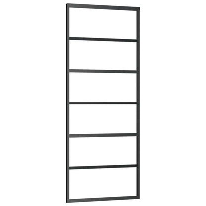 vidaXL Schiebetür mit Beschlag 76x205 cm ESG-Glas & Aluminium