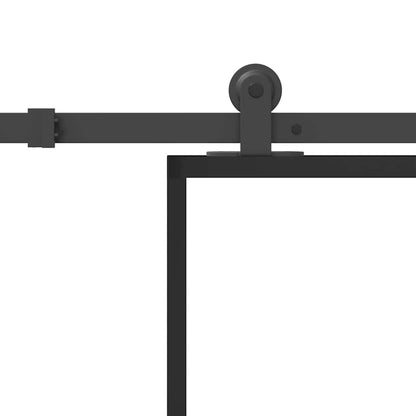 vidaXL Schiebetür mit Beschlag 76x205 cm ESG-Glas & Aluminium