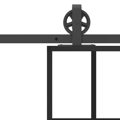 Schiebetür mit Beschlag 102x205 cm ESG-Glas & Aluminium