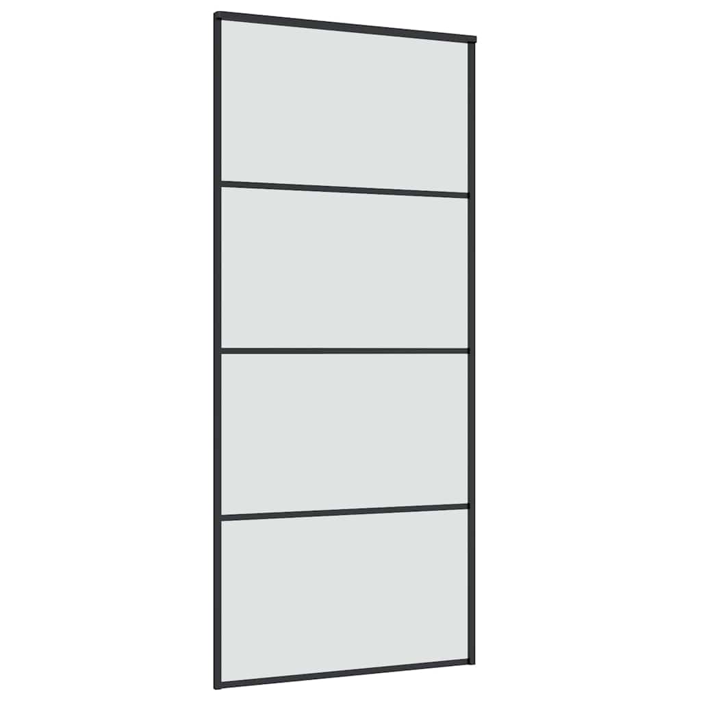 vidaXL Schiebetür mit Beschlag 90x205 cm ESG-Glas & Aluminium