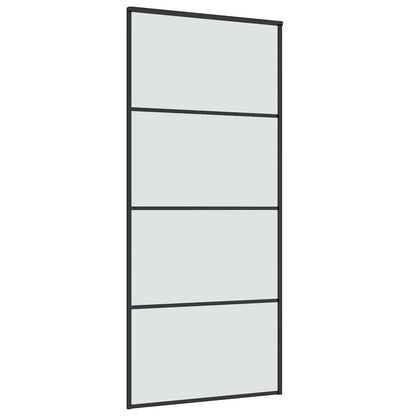vidaXL Schiebetür mit Beschlag 90x205 cm ESG-Glas & Aluminium