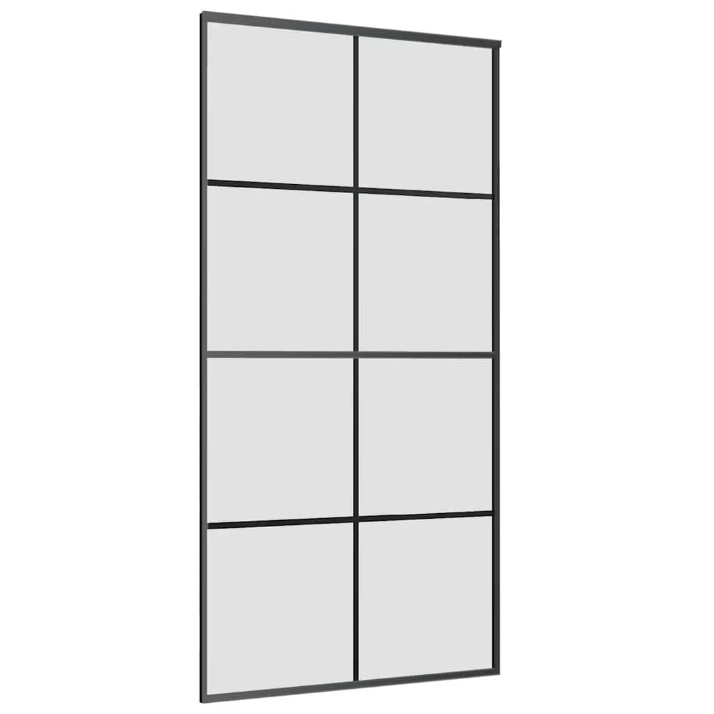 vidaXL Schiebetür mit Beschlag 102,5x205 cm ESG-Glas & Aluminium