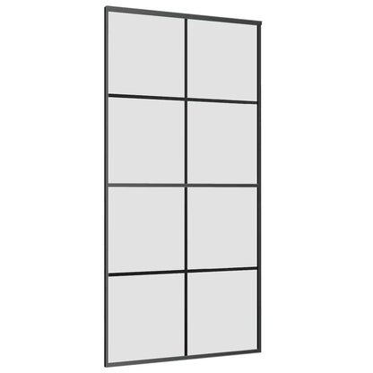 vidaXL Schiebetür mit Beschlag 102,5x205 cm ESG-Glas & Aluminium