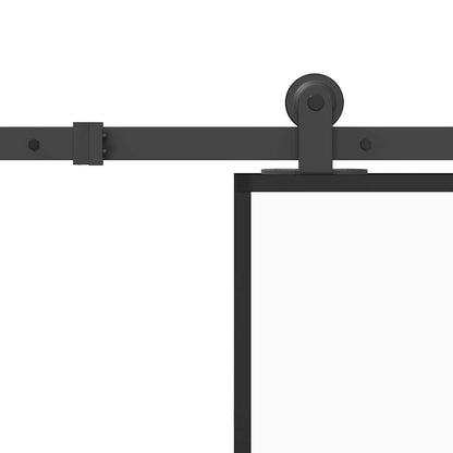 vidaXL Schiebetür mit Beschlag 90x205 cm ESG-Glas & Aluminium