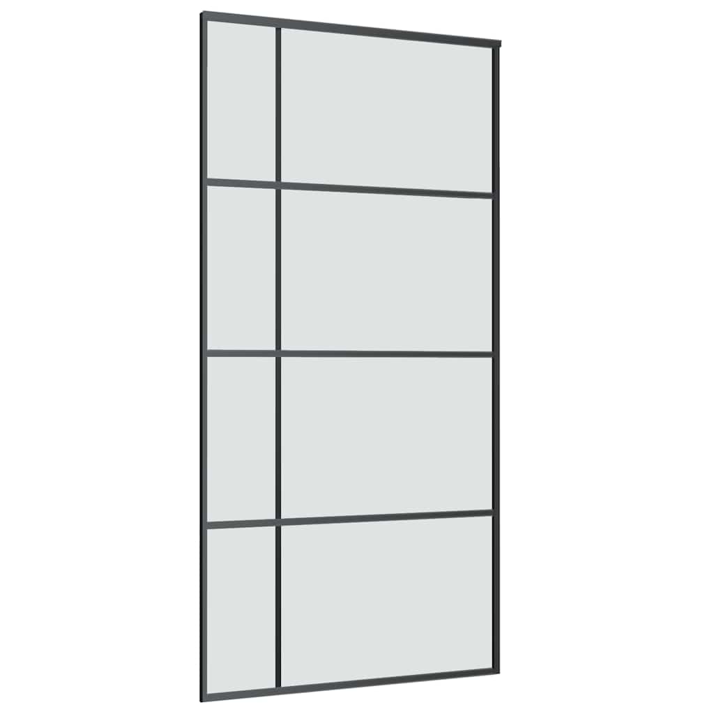 vidaXL Schiebetür mit Beschlag 102,5x205 cm ESG-Glas & Aluminium