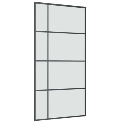 vidaXL Schiebetür mit Beschlag 102,5x205 cm ESG-Glas & Aluminium