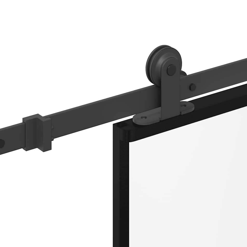 vidaXL Schiebetür mit Beschlag 102,5x205 cm ESG-Glas & Aluminium
