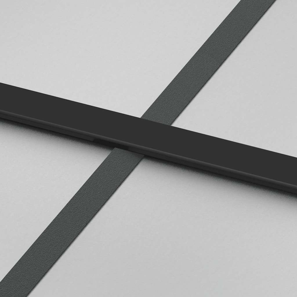vidaXL Schiebetür mit Beschlag 102,5x205 cm ESG-Glas & Aluminium