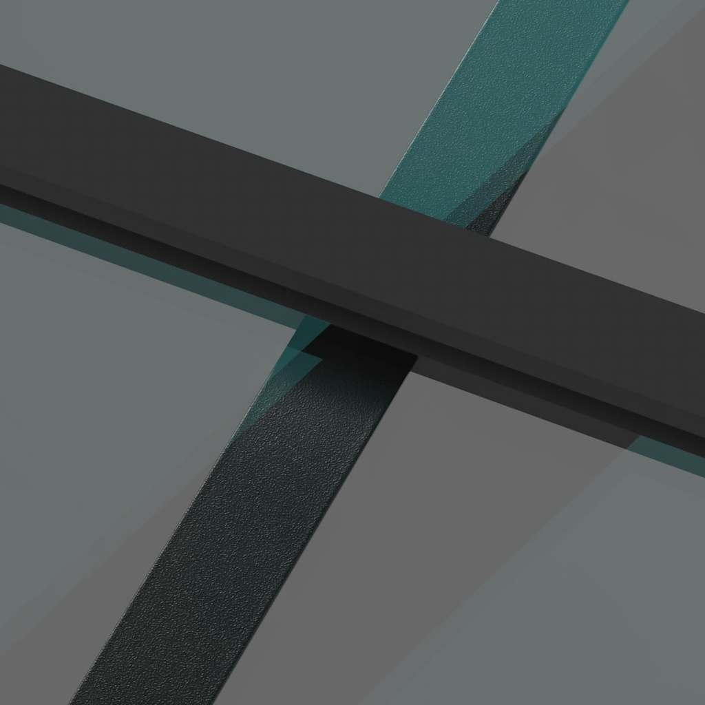 Schiebetür mit Beschlag 76x205 cm Hartglas & Aluminium