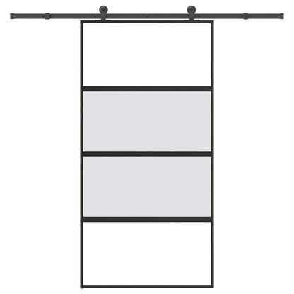 vidaXL Schiebetür mit Beschlag 102,5x205 cm Hartglas & Aluminium