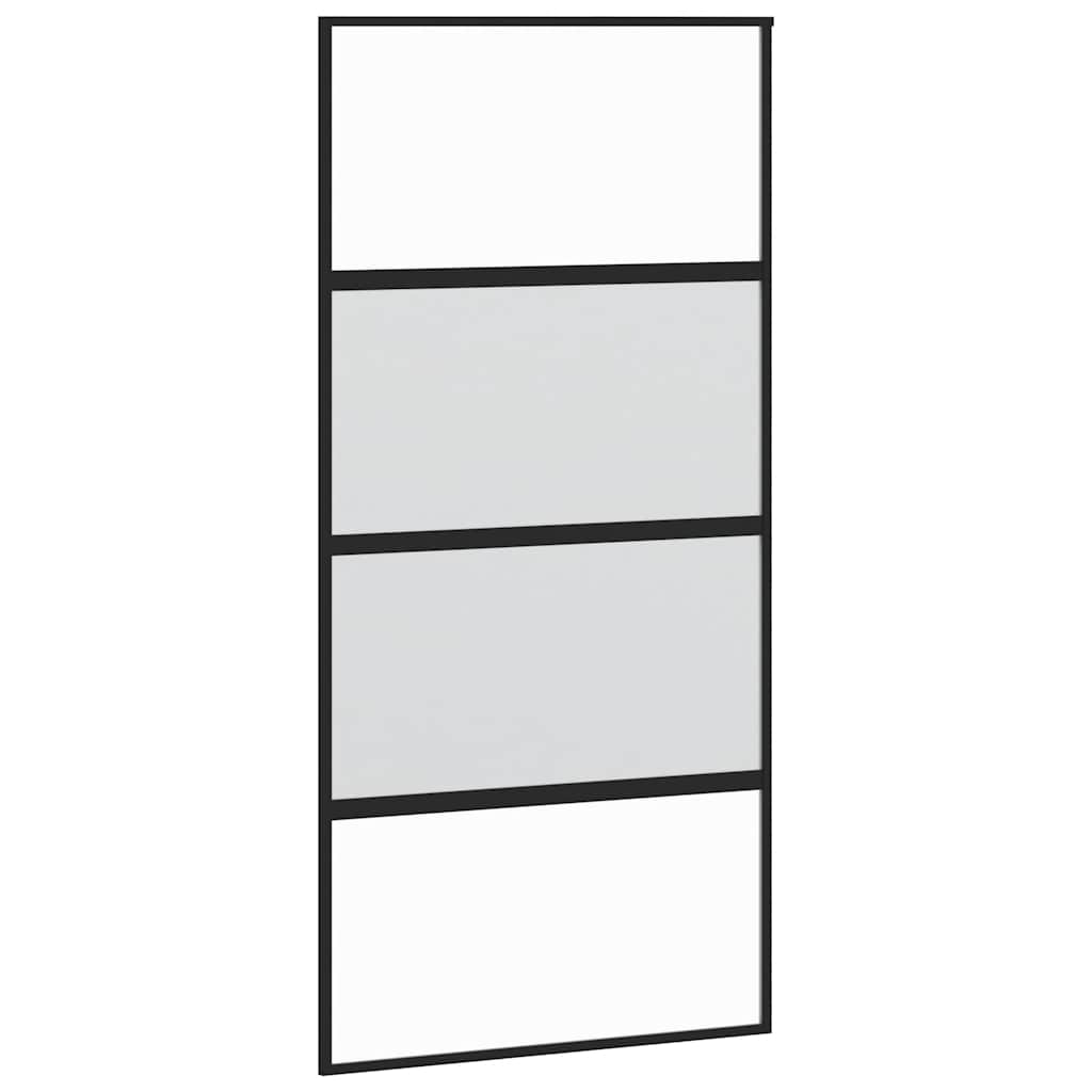 vidaXL Schiebetür mit Beschlag 102,5x205 cm Hartglas & Aluminium