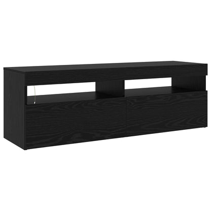 vidaXL TV-Schränk 2 pcs Schwarz Eichen-Optik 240 x 35 x 40 cm