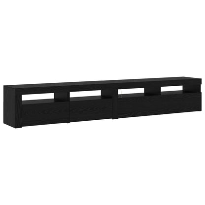 vidaXL TV-Schränk 2 pcs Schwarz Eichen-Optik 240 x 35 x 40 cm