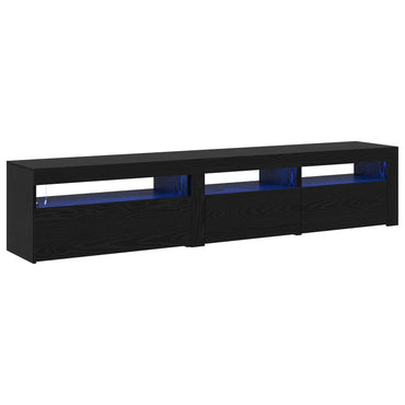 vidaXL TV-Schränk 2 pcs Schwarz Eichen-Optik 195 x 35 x 40 cm